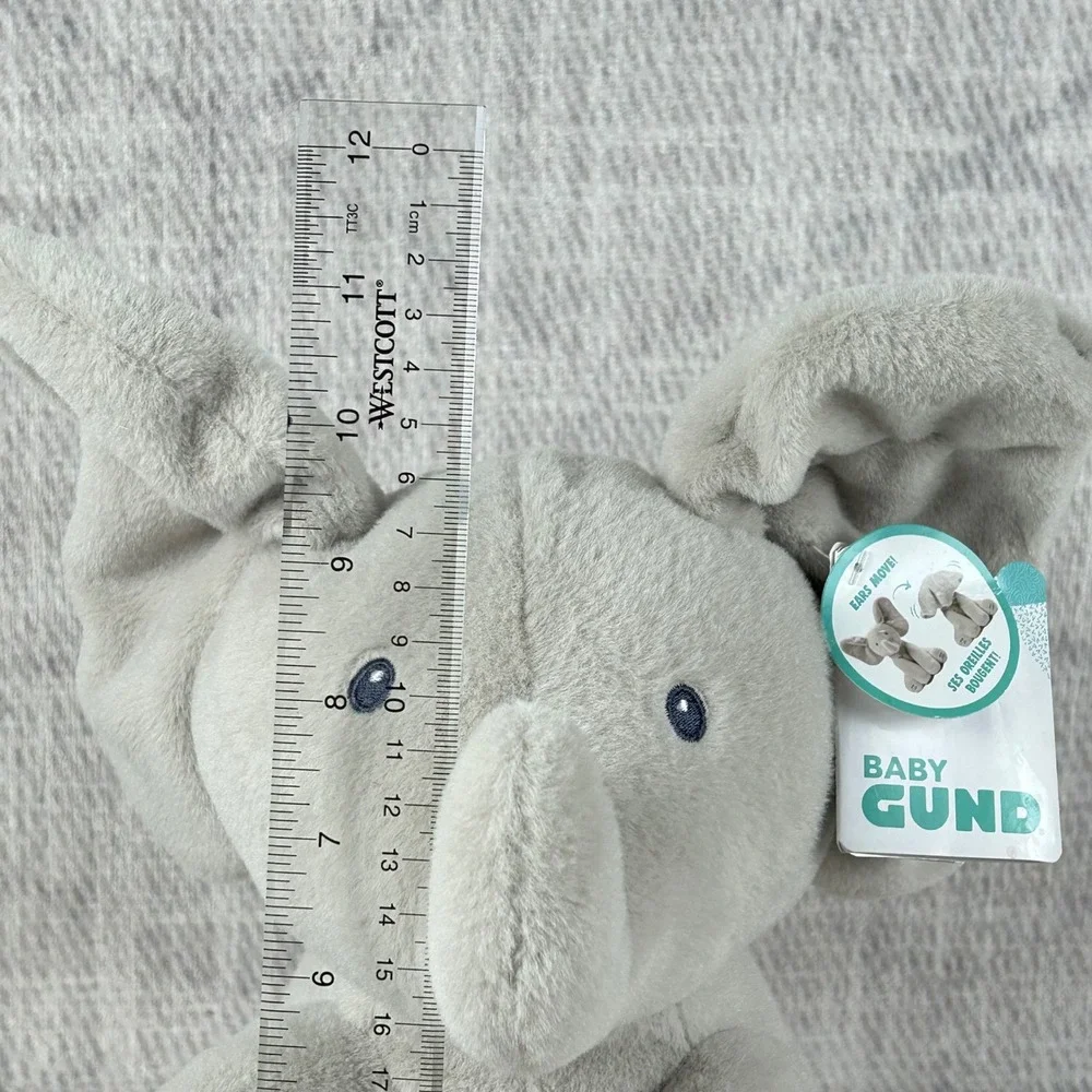 Baby GUND Flappy the Elephant Animated Plush Grey Singing Stuffed Toy NWT 12in